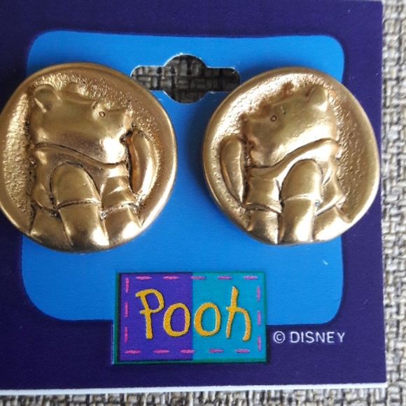 Disney Jewelry - Darling Winnie The Pooh Earrings*VINTAGE*